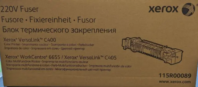 Xerox 220v Fuser 115R00089 BNIB - OPEN NEVER USED