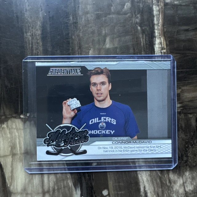 CONNOR MCDAVID MILESTONE Pucks 2024-25 UD Credentials Edmonton Oilers ...