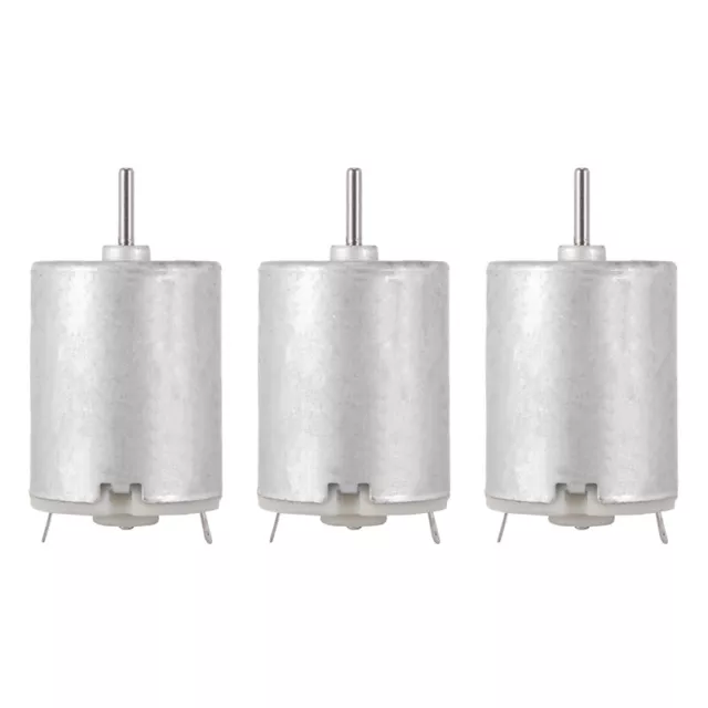 3X 8000 RPM 9V 68MA  Drehmoment Magnetisch Zylindrische  DC Motor Silber J3E7