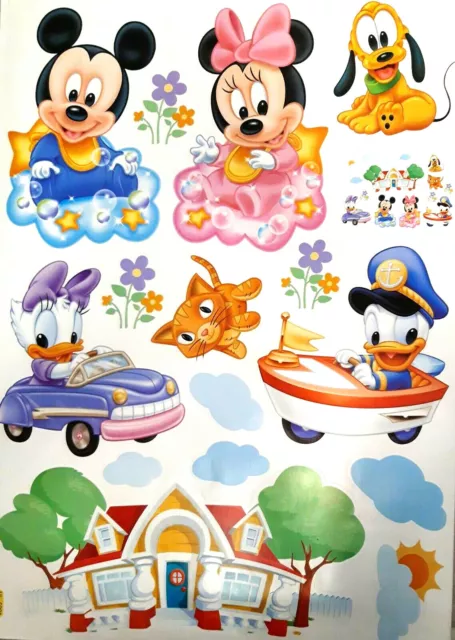 Micky Maus Wandtattoo Wandsticker XXL Baby Mickey Mouse Kinderzimmer Minnie