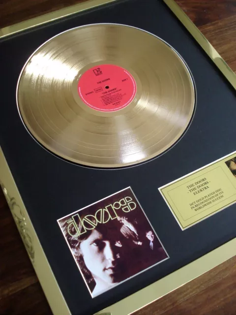 The Doors Debut First Album Lp 24Ct Gold Plated Disc Record Award Album