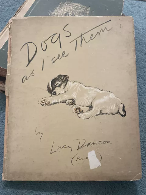 1937 Dogs As I See Them by Lucy Dawson Mac Illustrations Hardback Book