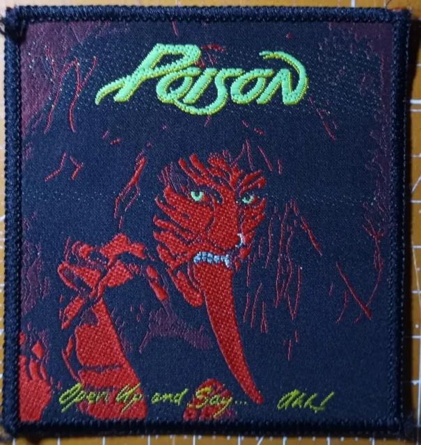 POISON "Open Up And Say Ahh!" Cloth Patch Vintage