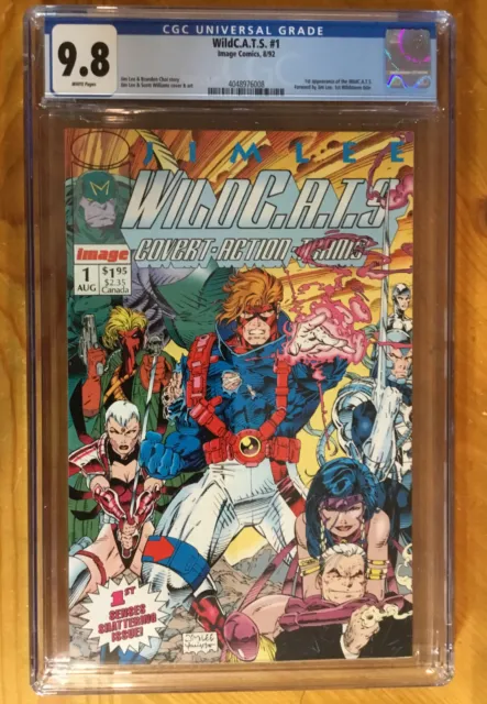 WildCATS # 1 (8/92) CGC  9.8 NM/M WP Jim Lee, 1st Appearance Wildcats.NEW SLAB