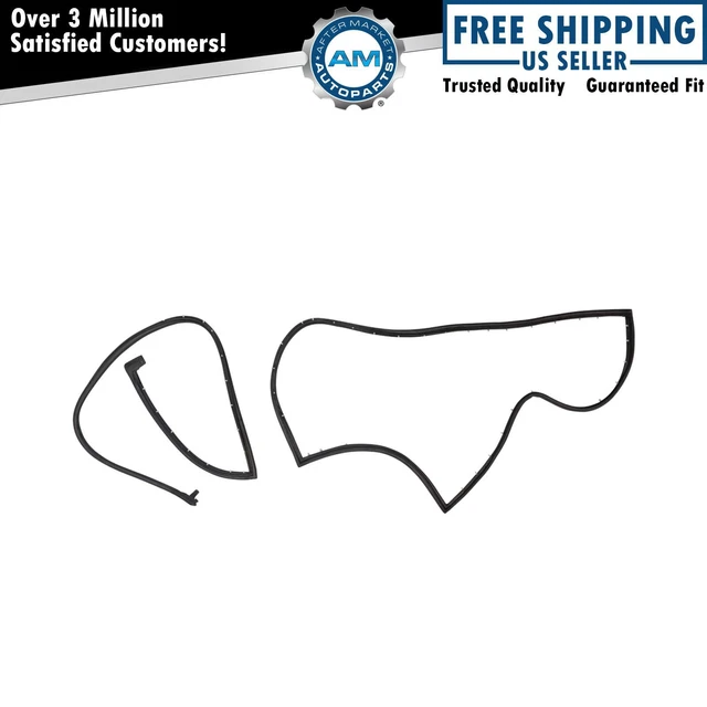 Full Door Weatherstrip Rubber Seal Set (2 Pair) For 1997-2006 Jeep Wrangler