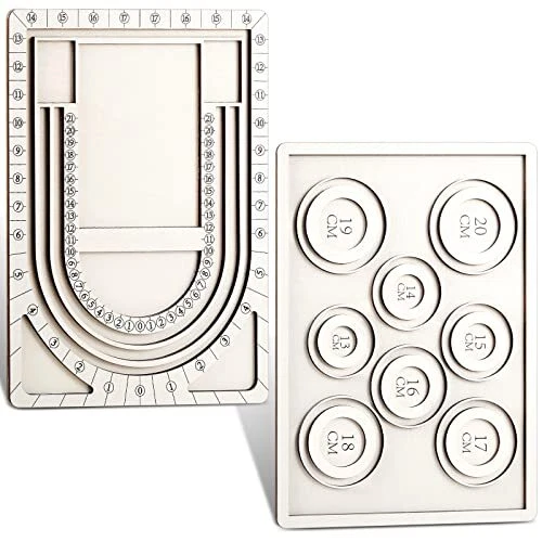 2 piezas tableros de cuentas de madera tableros de cuentas para hacer joyas pulsera cuentas