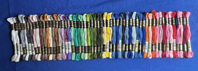 NEW From Estate Sale. 50 Piece #8 Lot DMC Floss. NO DUPLICATES. NO OTHER BRANDS!