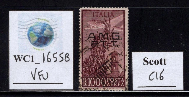 WC1_16558. ITALY: TRIESTE AMG FTT. 1948 1000 L. CAMPIDOGLIO air. Sc. C16. Used