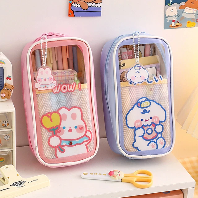 Tasche Bleistift Geschenk Make-Up Stift Schreibwaren Süß Aufbewahrung Klare Ca