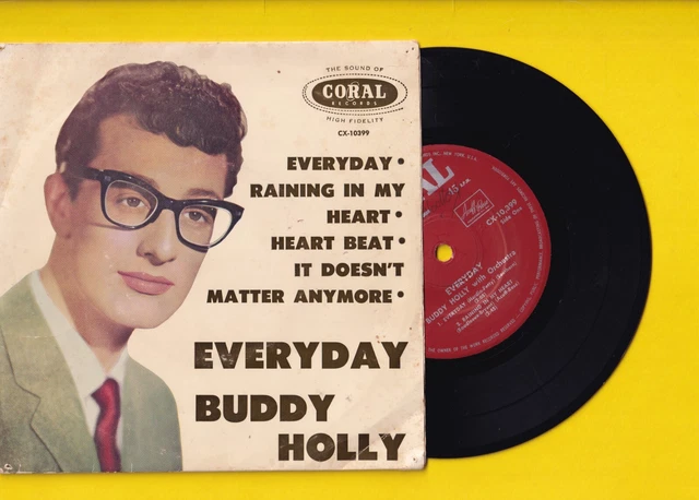 BUDDY HOLLY RARE Australia only ep, Coral CX-10399 - Everyday $64.99 -  PicClick AU
