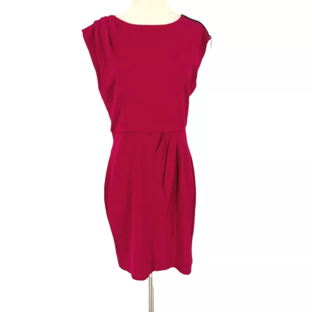 Diane Von Furstenberg Marchona Draped Cap Sleeve Sheath Dress Pink Size 10