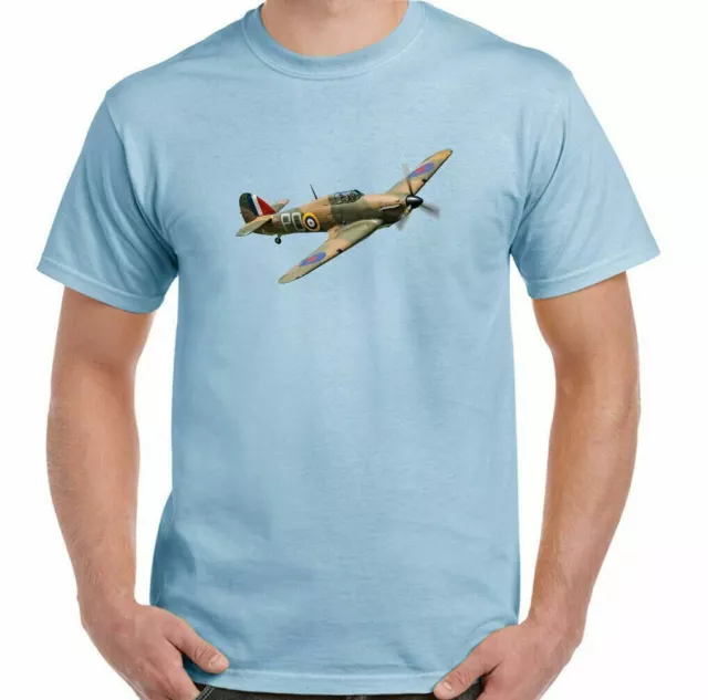 HAWKER HURRICANE T-SHIRT WWII British Fighter Battle of Britain RAF Aeroplane