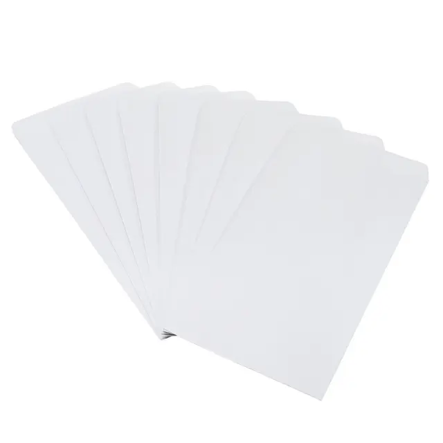 Sobres en Blanco 6#, 100 Paquete Papel Pequeños Sobres para Saludo Nota, Blanco