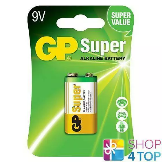 GP Super Pile Alcaline 9V 6LF22 6LR61 6LP3146 MN1604 Blister Exp 2024 Neuf