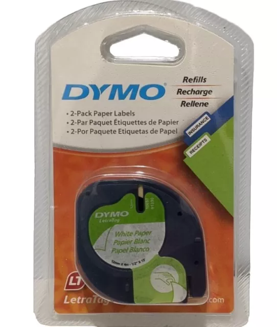 Dymo Label Refills 2-pack White paper 10697 for LetraTag