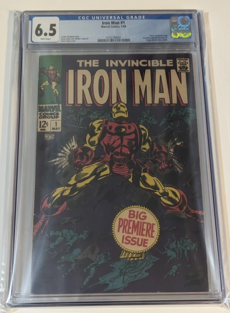 The Invincible Iron Man #1 cgc 6.5(1st Solo Iron Man 1968) 🔥🔥🔥🔥🔥🔥🔥🔥🔥🔥