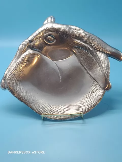 Vintage Arthur Court 1988 Easter Bunny Rabbit Hare Trinket Dish Plate