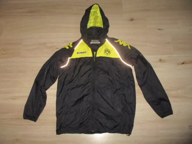 kappa BVB BORUSSIA DORTMUND giacca pioggia vecchia scuola giacca allenamento vintage fc