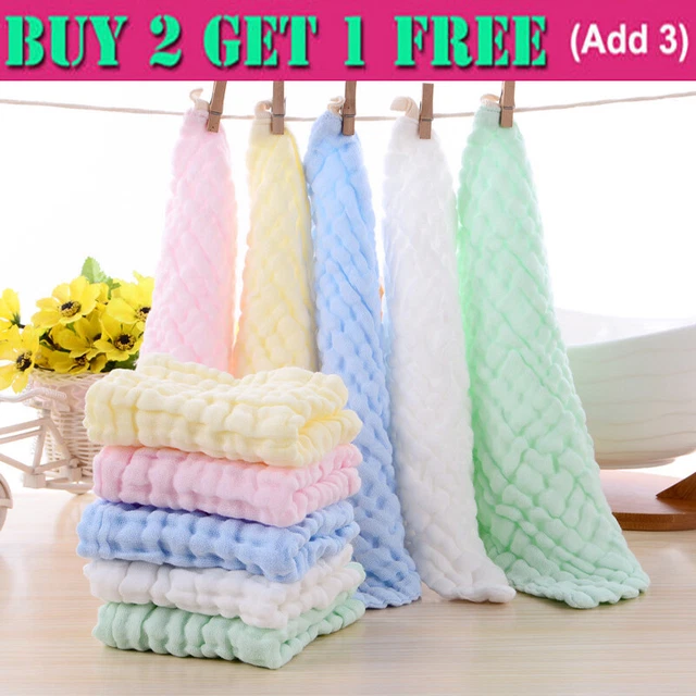 Soft Natural Muslin Cotton for Sensitive Skin Eco-Friendly Reusable Baby WipesSY