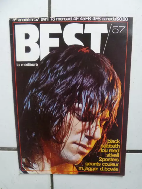 Magazine BEST n° 57  -  AVRIL   1973  +  POSTER  DAVID BOWIE / MICK JAGGER