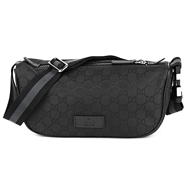Gucci waist bag body bag GUCCI GG nylon 449182 G1XHN 8615 men's black outlet