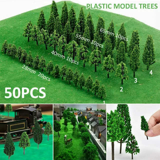50er Set Modellbäume Landschaftsbau Miniaturen Deko Garten Straße EisenbahneLOVE