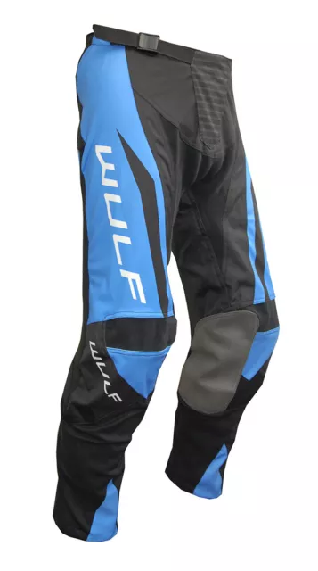 Wulfsport Adults Linear Motocross MX Enduro Quad Bike Pants - Blue