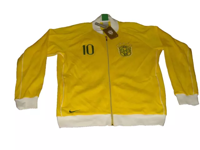 Giacca da calcio della squadra nazionale brasiliana Nike Zip Track Top...