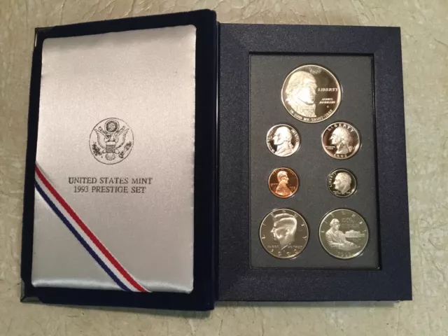 1993-S Bill of Rights Prestige Proof 7 Coin Set  90% Silver & COA Original Box
