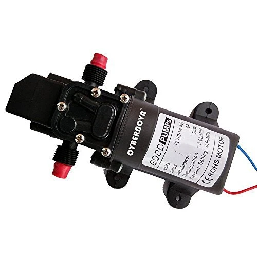 DC12V 131PSI 6L/m Water High Pressure Diaphragm Self Priming Pump Caravan/Boa...