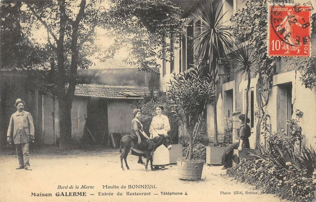 Cpa 94 Moulin De Bonneuil Maison Galerme Entree Du Restaurant