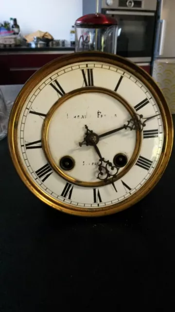 Meccanismo Di Pendolo Orologio Antico Francia XIX Em Secolo L2