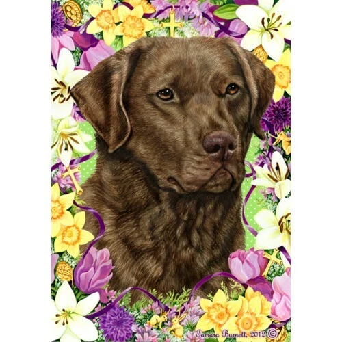 Easter House Flag - Chesapeake Bay Retriever 30701