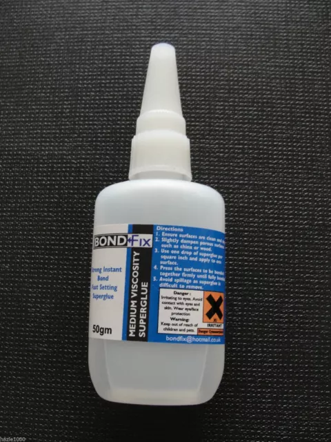 20 x 50 g BondFix super colle moyenne adhésif (cyanoacrylate)