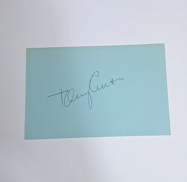 Tony Curtis Autograph 4x6 Index Card Some Like It Hot & Spartacus