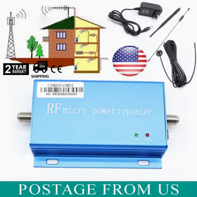CDMA 850MHz Cell Phone Signal Booster Amplifier Repeater Kit 2G/3G/4G Call USA