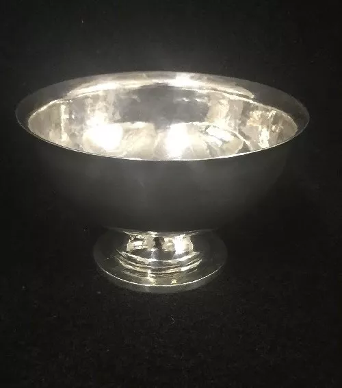 Mid-century Modern Hammered Sterling Silver Compote Dish By Ned A. Henderson