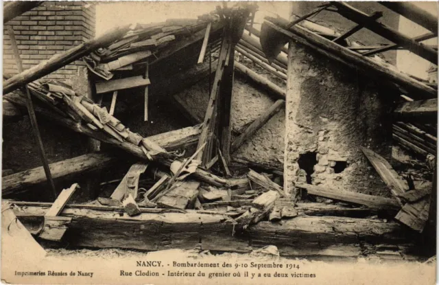 CPA AK Militaire - Nancy - Bombardment - Rue Clodion - 1914 (696898)