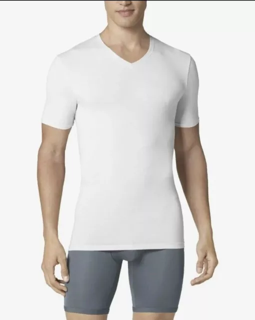 Tommy John Shirt Mens XL White Second Skin V Neck Short Sleeve