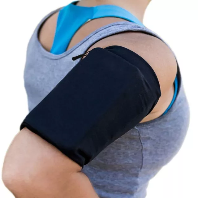 Phone Holder for Running Stretchable - Size M - Phone Armband 8-12” - Black