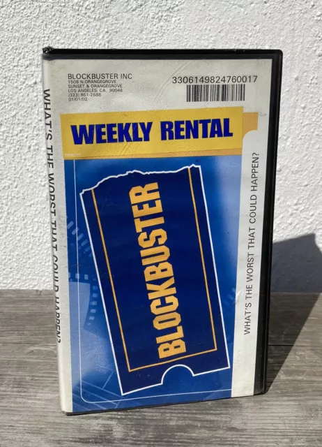 Blockbuster Video Whats The Worst That Could Happen VHS Clamshell Rental Tape