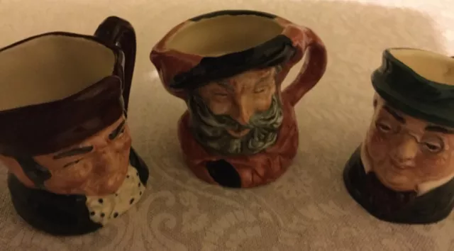 Royal Doulton small character Toby Jugs - Falstaff / Old Charley / Mr. Pickwick