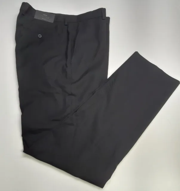 Pantaloni tuta skinny fit da uomo Moss, taglia 34R, neri, nuovi con etichette, nuovi con etichette £60 ba3