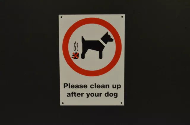 PLEASE CLEAN UP AFTER YOUR DOG sign or sticker no fouling dog bin park field