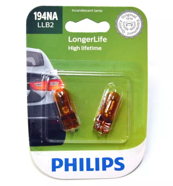 Philips LongerLife 194NA 4W Due Lampadine Anteriore Lato Marker Luce Spina Play