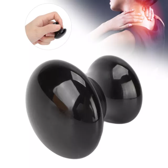 Obsidian Massage Tool Mushroom Shape Guasha Facial Massage Stone for