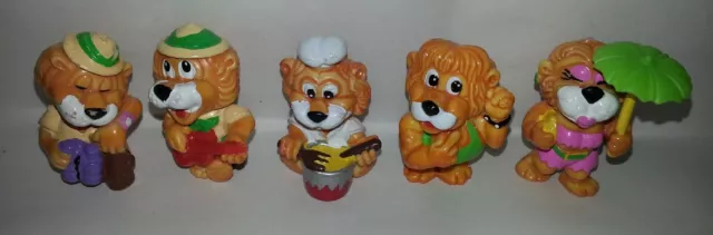 5 Figurines Kinder Surprise Ferrero Serie Lions Leoventuras Port A Prix Coûtant