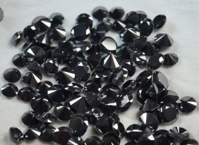 $2539 - 200 piezas de DIAMANTE REDONDO NATURAL NEGRO OPACO DE 0.01 QUILATES...