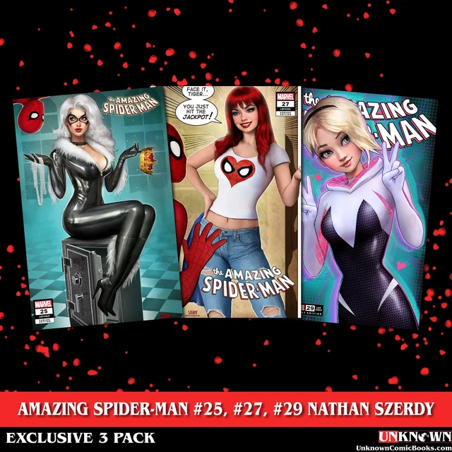 [3 Pack] Amazing Spider-Man 25, 27, 29 Unknown Comics Nathan Szerdy Exclusive Va