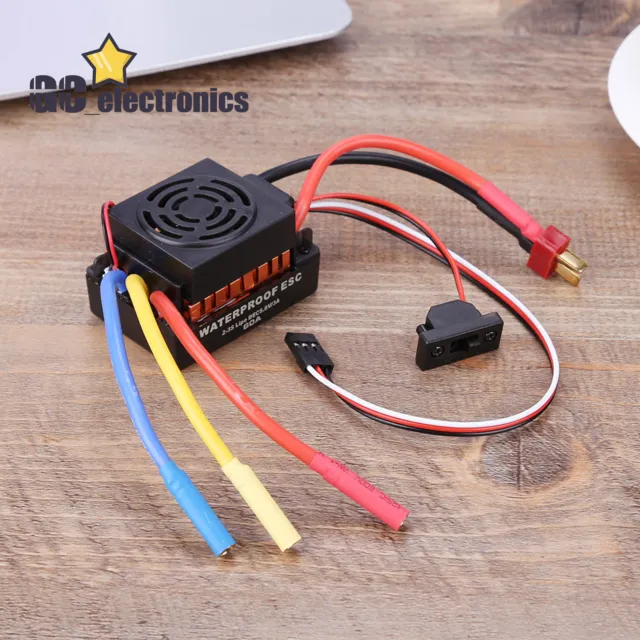 Waterproof 3650 3900KV Brushless Motor 60A ESC Combo Set for 1:10 RC Car Truck